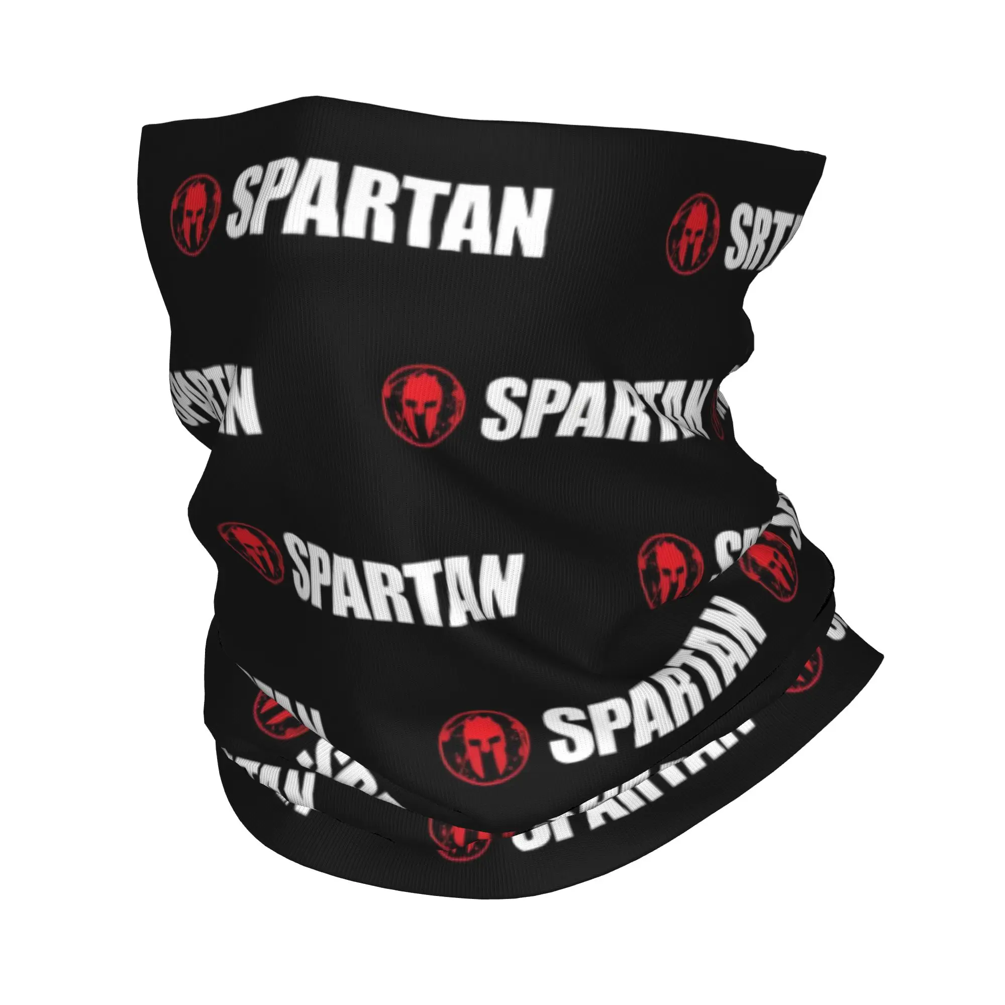 Polaina de pescoço de corrida espartana personalizada mulheres homens à prova de vento inverno esparta espírito logotipo bandana cachecol para caminhadas