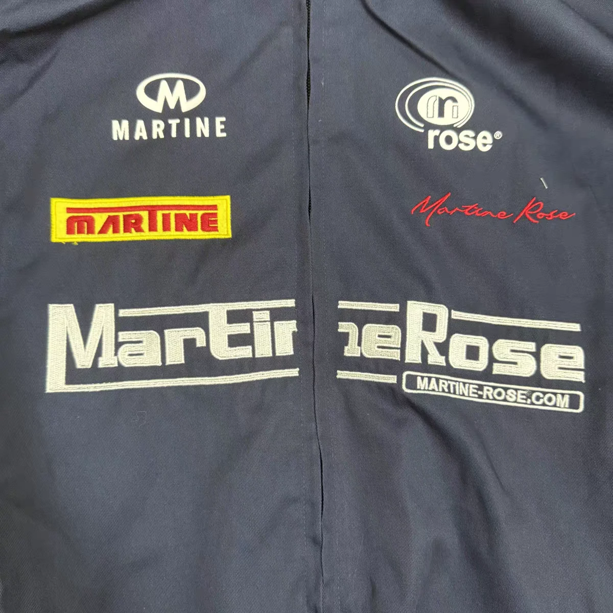 25fw المرقعة مارتين روز بدلة سباق جاكيت زيبرا الرجال النساء سترات عالية الجودة معطف #4