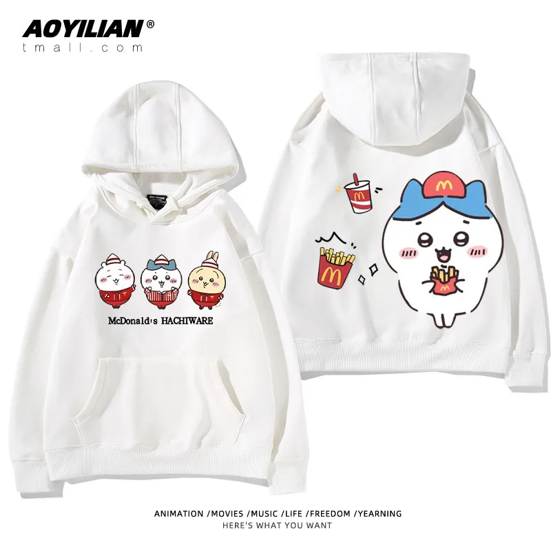 2026 Chiikawa Kiikawa Usachi Little Eight Maimen Co Branded Hoodie Clothes Long Sleeve Versatile Couple Men and Women