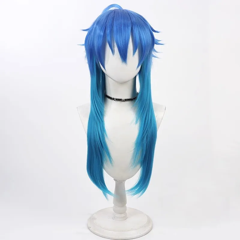Pelucas de Cosplay Seragaki Aoba de 60cm de largo, disfraz de asesinato dramático, peluca de pelo sintético resistente al calor para fiesta de Halloween + gorro de peluca