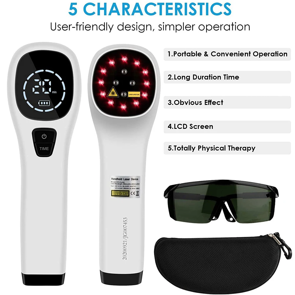 Handheld Pain Relief Laser Therapy Device Low Level Cold Laser Intensity Pain Relief for Neuropathy Tendonitis Neck,Back