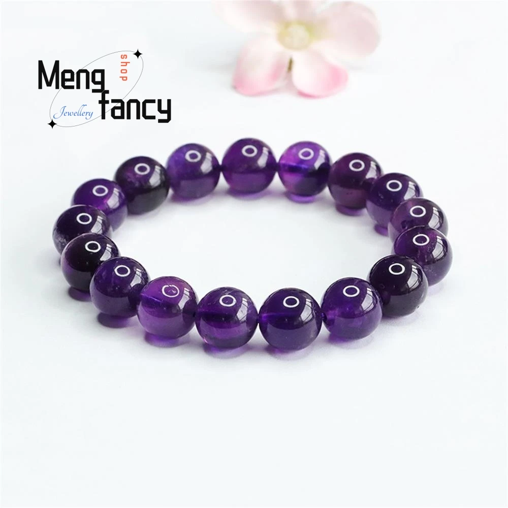 

Natural Amethyst Bracelet Intense Purple Colour Best Selling Jewellery String Wedding Souvenir Exquisite High-grade Holiday Gift