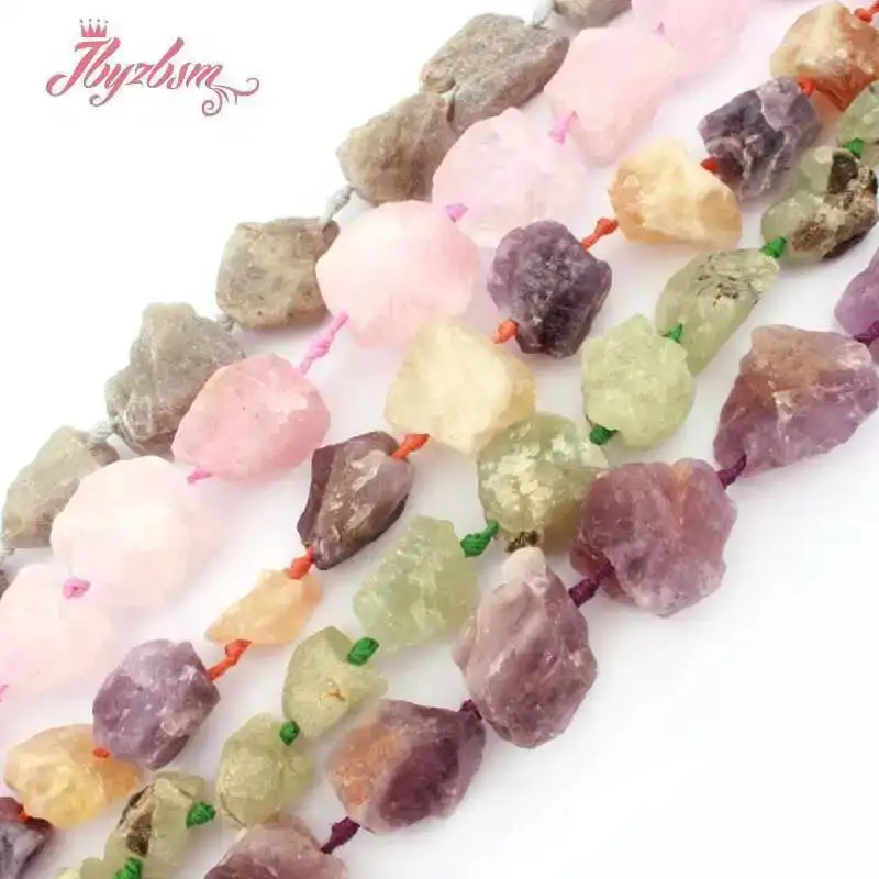 10-15x20-27mm Natural Freeform Amethysts Prehnites Amethyst Stone Beads For Necklace Jewelry Making Strand 15 Inches DIY Beads
