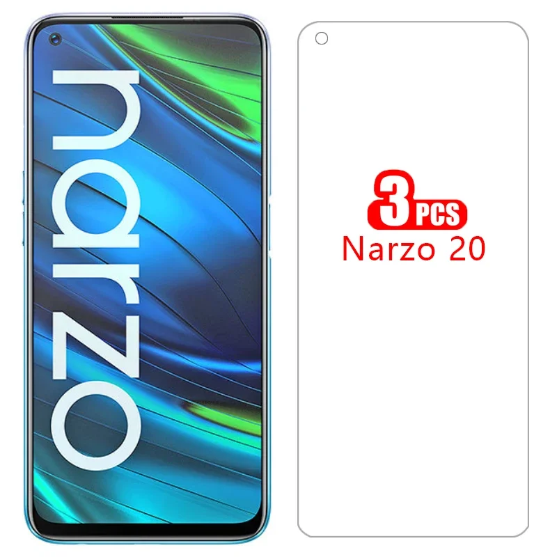 Case Voor Realme Narzo 20 Pro 20a Cover Screen Protector Gehard Glas Op Narzo20 Narzo20a A20 20pro Coque Realmi Reame Real Me