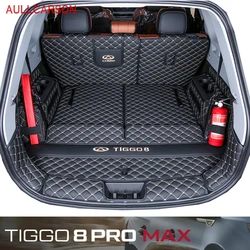 For Chery Tiggo 8 Pro MAX 2023 2024 Trunk Mat Leather Durable Cargo Liner Boot Carpets Rear Film Interior Decoration Accessories