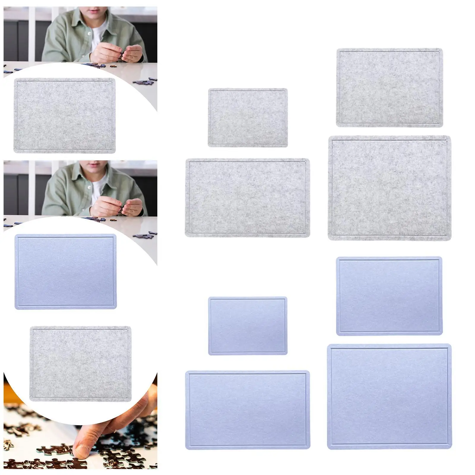 Foldaway Felt Puzzle Board Portable Felt Puzzle Table for Indoor Home Party