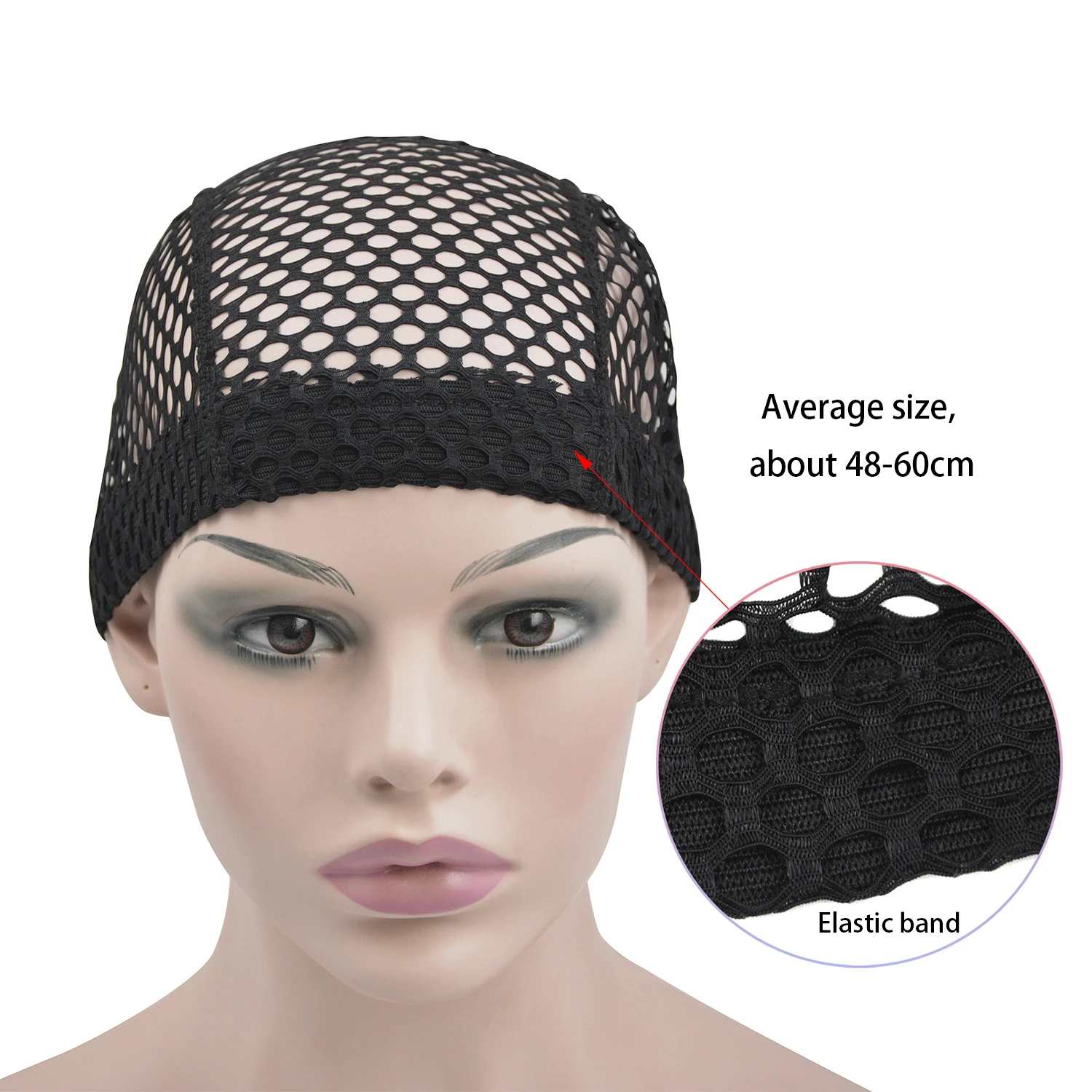 1Pc Large Hole Mesh Wig Cap Stretch Breathable Wig Liner Hairnets Premium Weaving Cap Glueless Wig Cap for Making Wigs