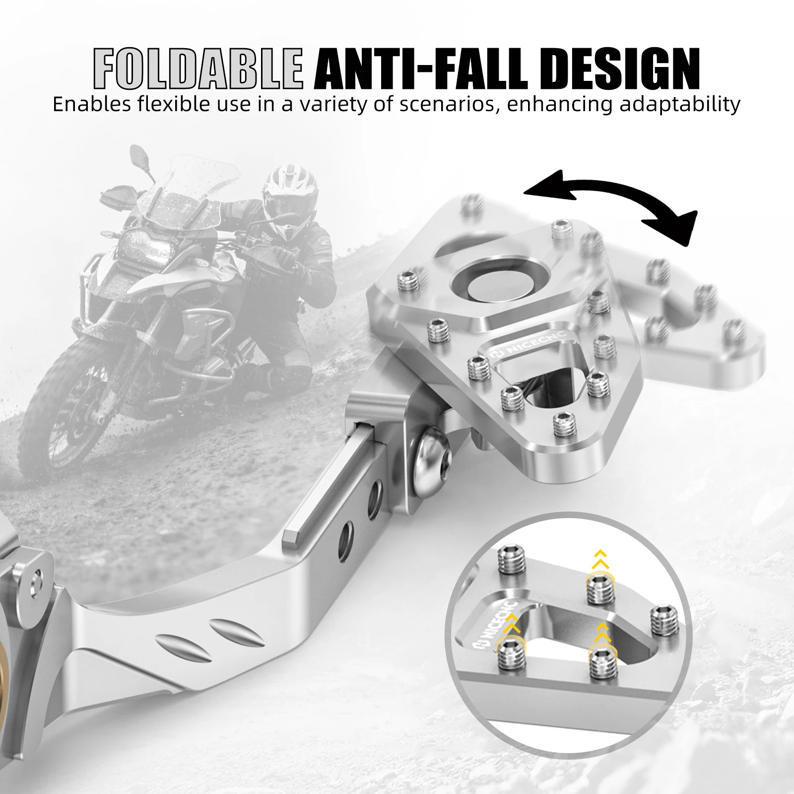 Für BMW R1250 GS / R1200 GS Bremspedalhebel Schalthebel Fußrasten für BMW R 1250GS 2019-2023 2022 R 1200GS 2013-2018 – Detail 13