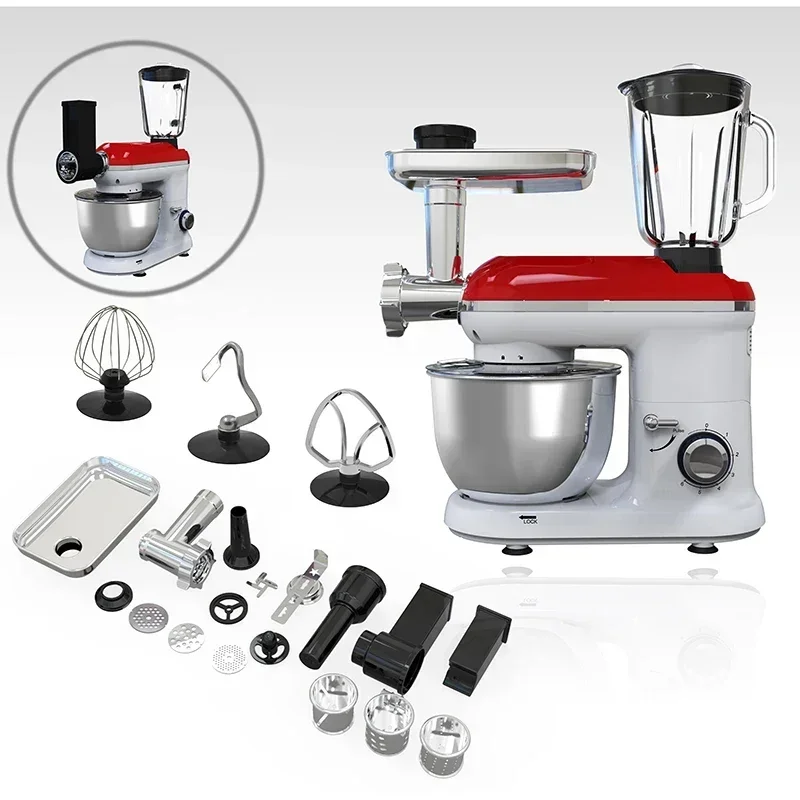 1000W 3 in 1 Multi-function Planetary Stand Food Mixer with Meat Grinder & 5.5L Bowl