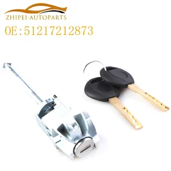 51217212873 Door Lock Cylinder Barrel With 2 Keys Car For BMW E71 X6 35iX