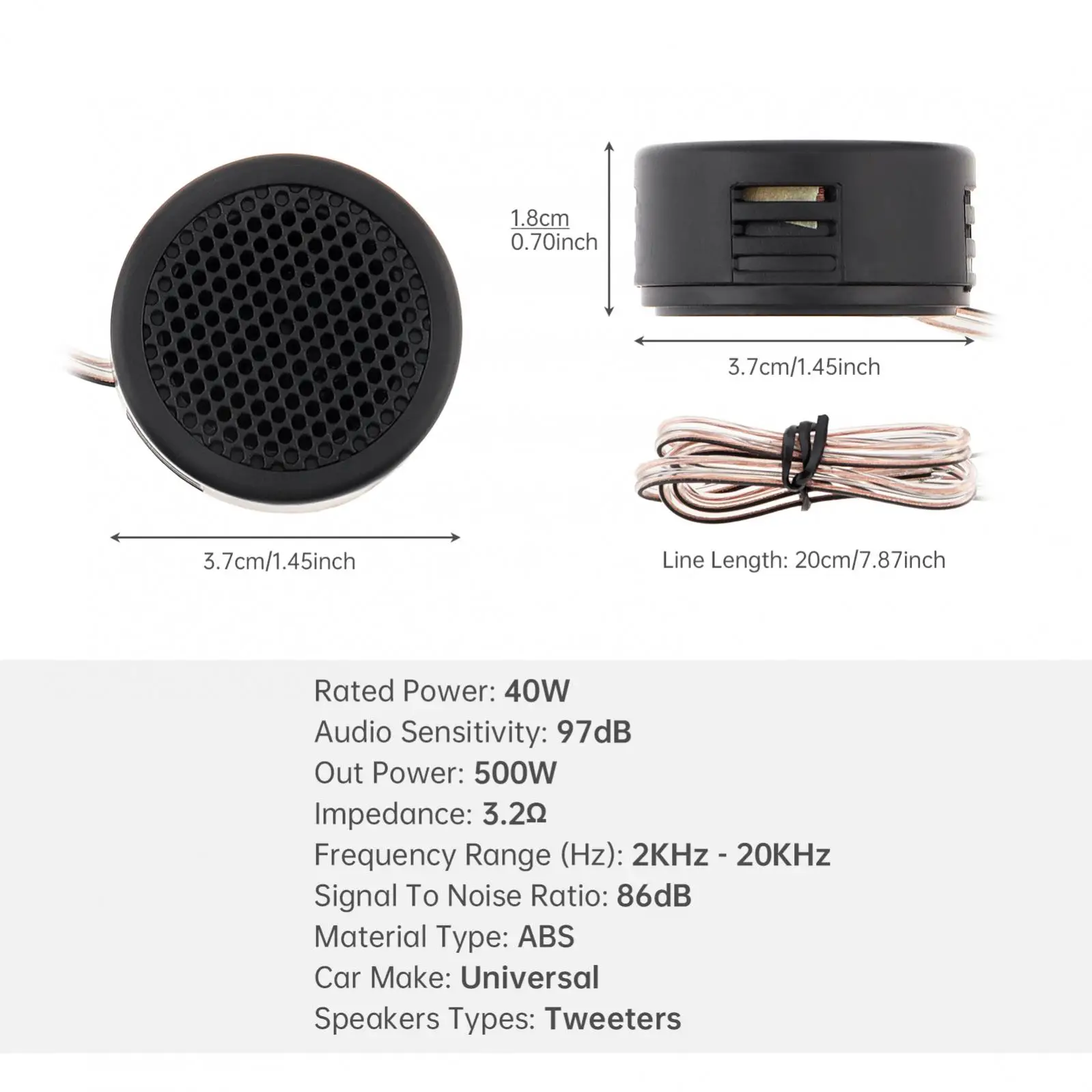 4pcs 500W Universal High Frequency Mini Dome Tweeter High Efficiency Car Audio System Speakers