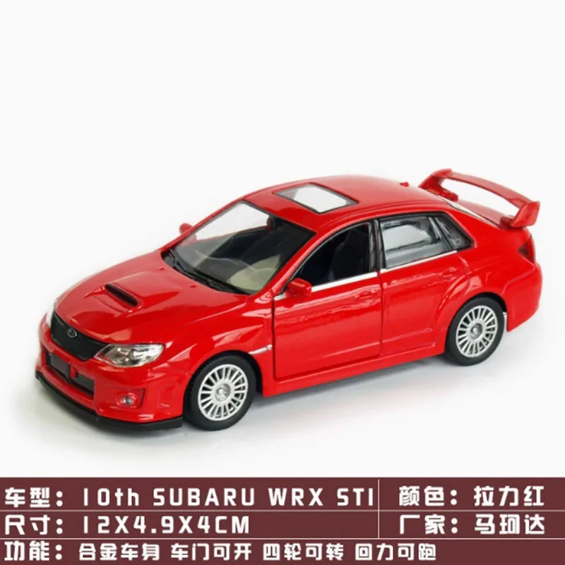 WELLY Diecast Legering 1/36 2022 Subaru BRZ/10e 11e Subaru WRX STI Auto Model Klassiekers Volwassen Souvenir Gift Statische Display