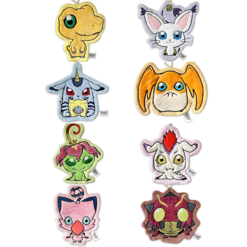 In Srtock Original Gabumon、Tailmon‌、Agumon Quick Dry Hand Towel Soft Plush Anime Hanging Handkerchief For Bathroom Kitchen
