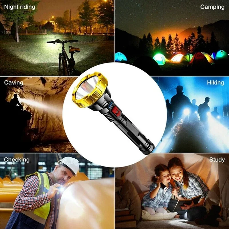 100000LM P700 High Power LED Flashlight Rechargeable Tactical Torch 1000m Lighting Light Waterproof Outdoor Camping Lamp Hunting