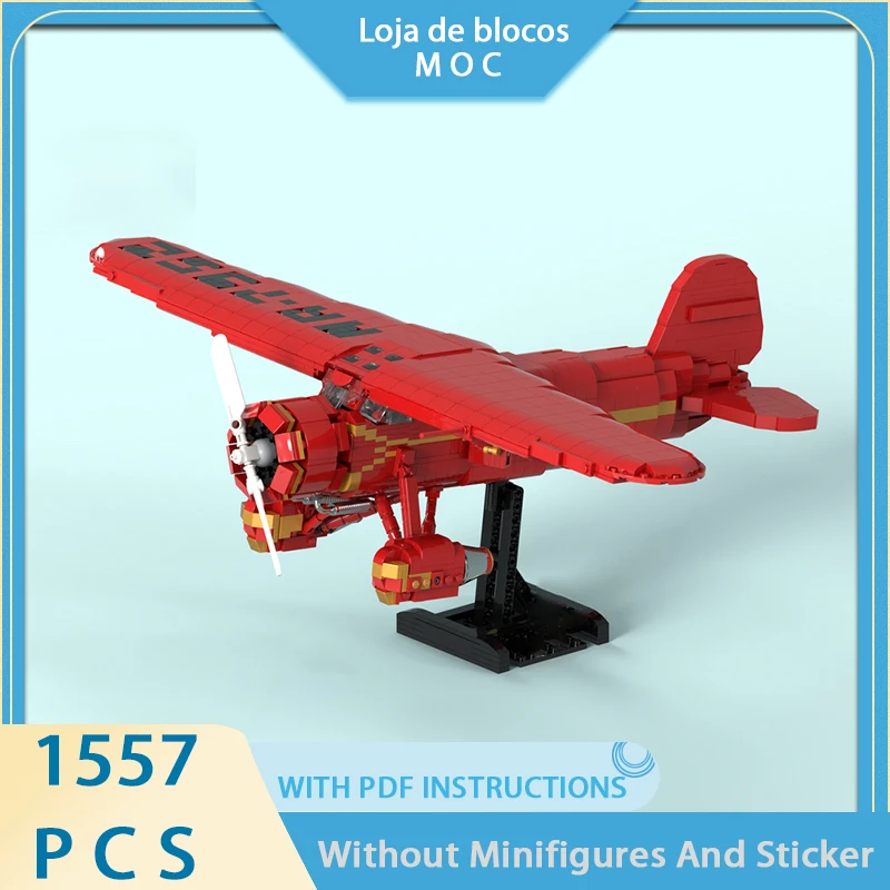 

Изысканный новый продукт: конструктор MOC, модель самолета Locke Shidewiga 5B, технологичный модульный детский конструктор, подарок для самостоятельной сборки.