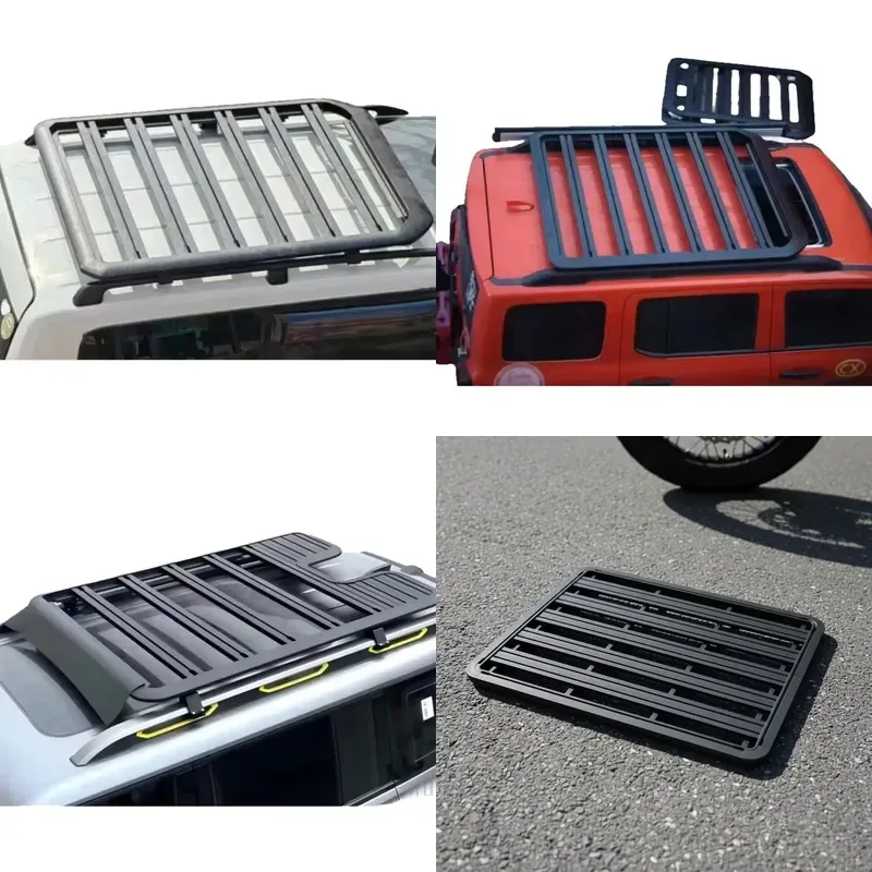 4x4 Universal Double Aluminum Alloy Roof Hook Cargo Rack Luggage Basket Accessories