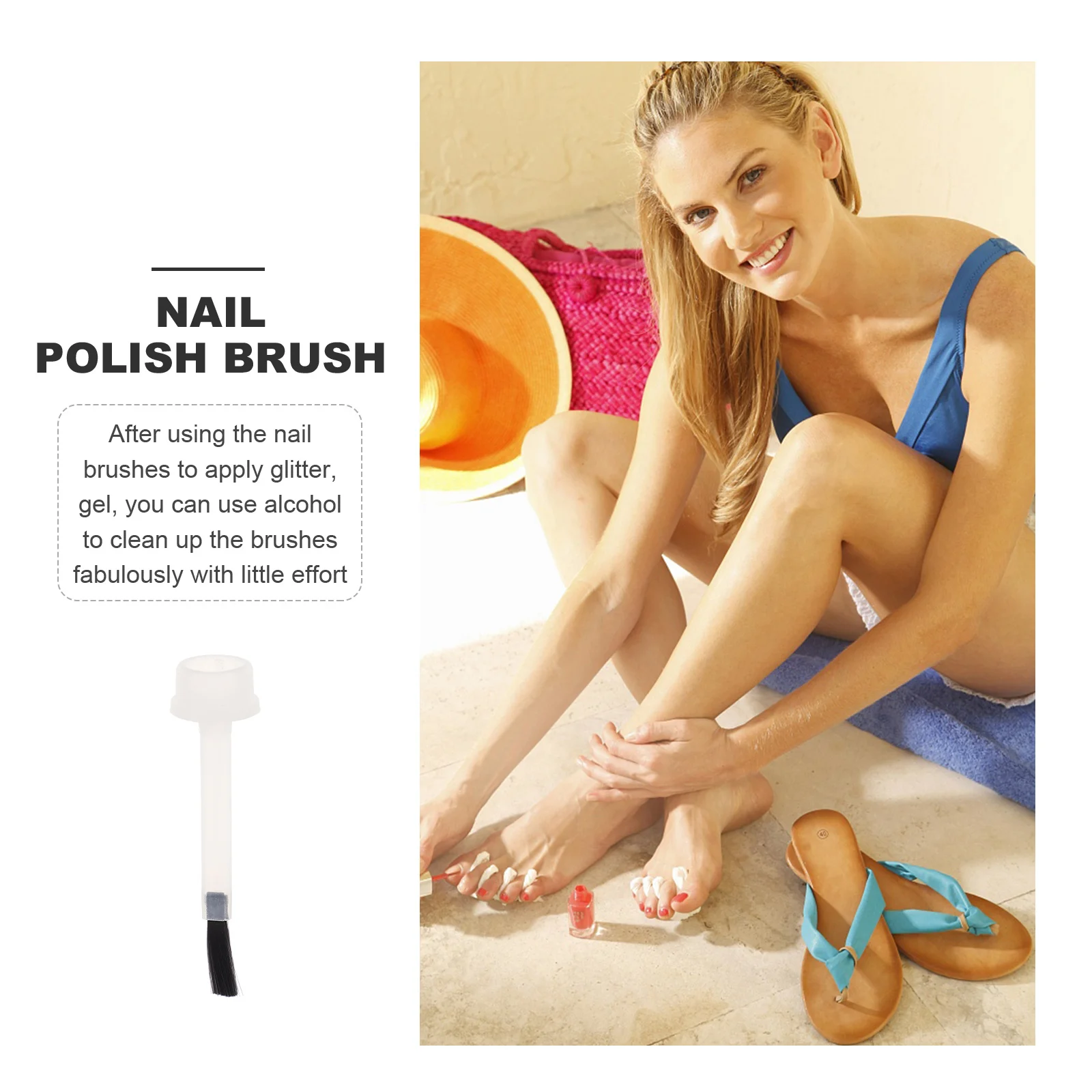 20本入りミニネイルアートブラシセット 11mmナイロン毛 ジェルネイル グリッター塗布用 簡単洗浄 アルコール対応 DIYマニキュア ポータブル