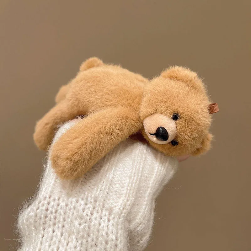 Cute Teddy Bear Hair Clip Plush Bear Hairpin Soft Stuffed Bear Barrettes for Women Girls Daily Wear Hair Accessories Personality