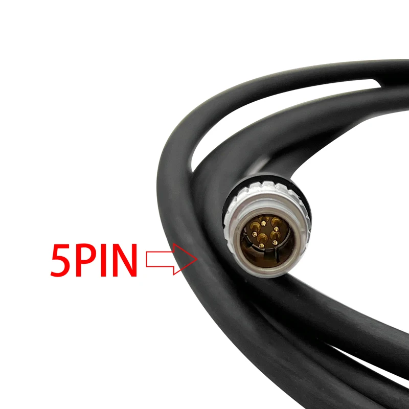 180cm BLack GEV52(409678) power cable for Swiss type total station GEB70 GEB71 battery 5pin+5pin External power cable