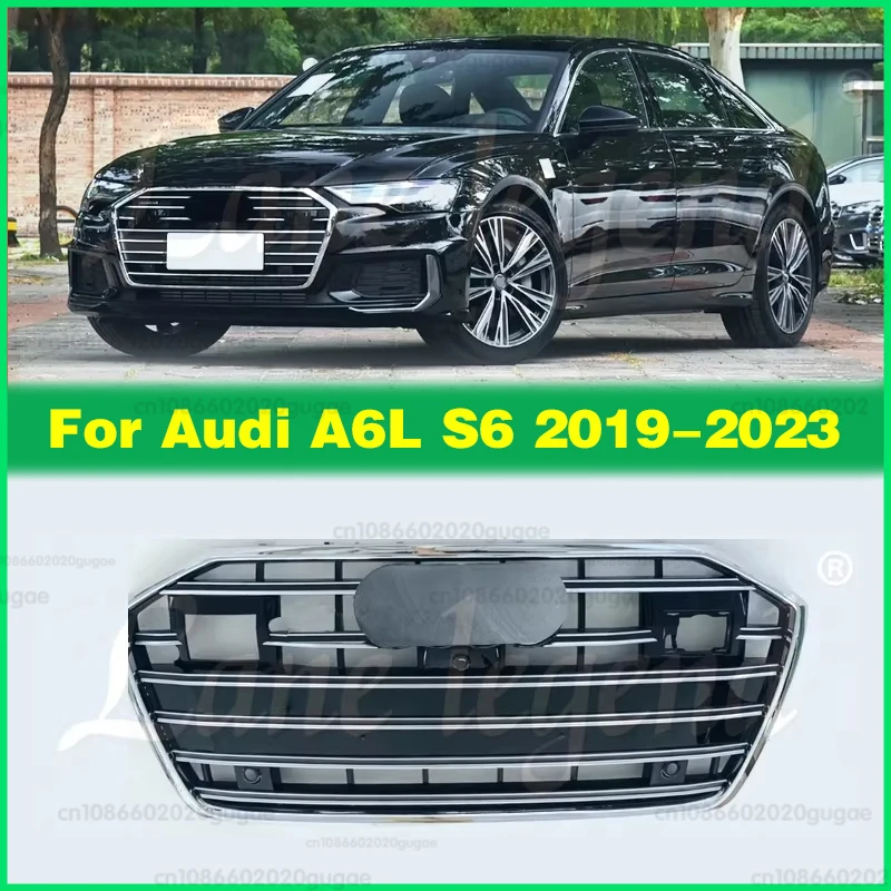 Perfekt passende Frontgrillblende im S6-Stil für Audi A6 S6 C7 4G 2019-2023 RS6-Stil Racing-Grill 2022 2021 2020