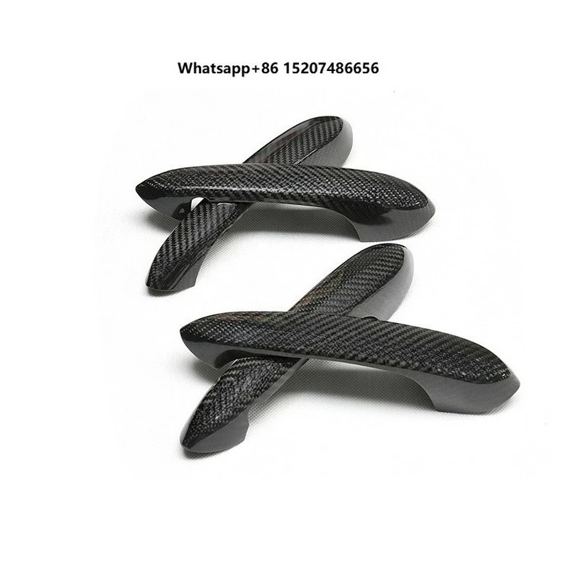 Carbon Fiber Car Exterior Accessories Door Handle Trim Grip Decoration Door Pulls
