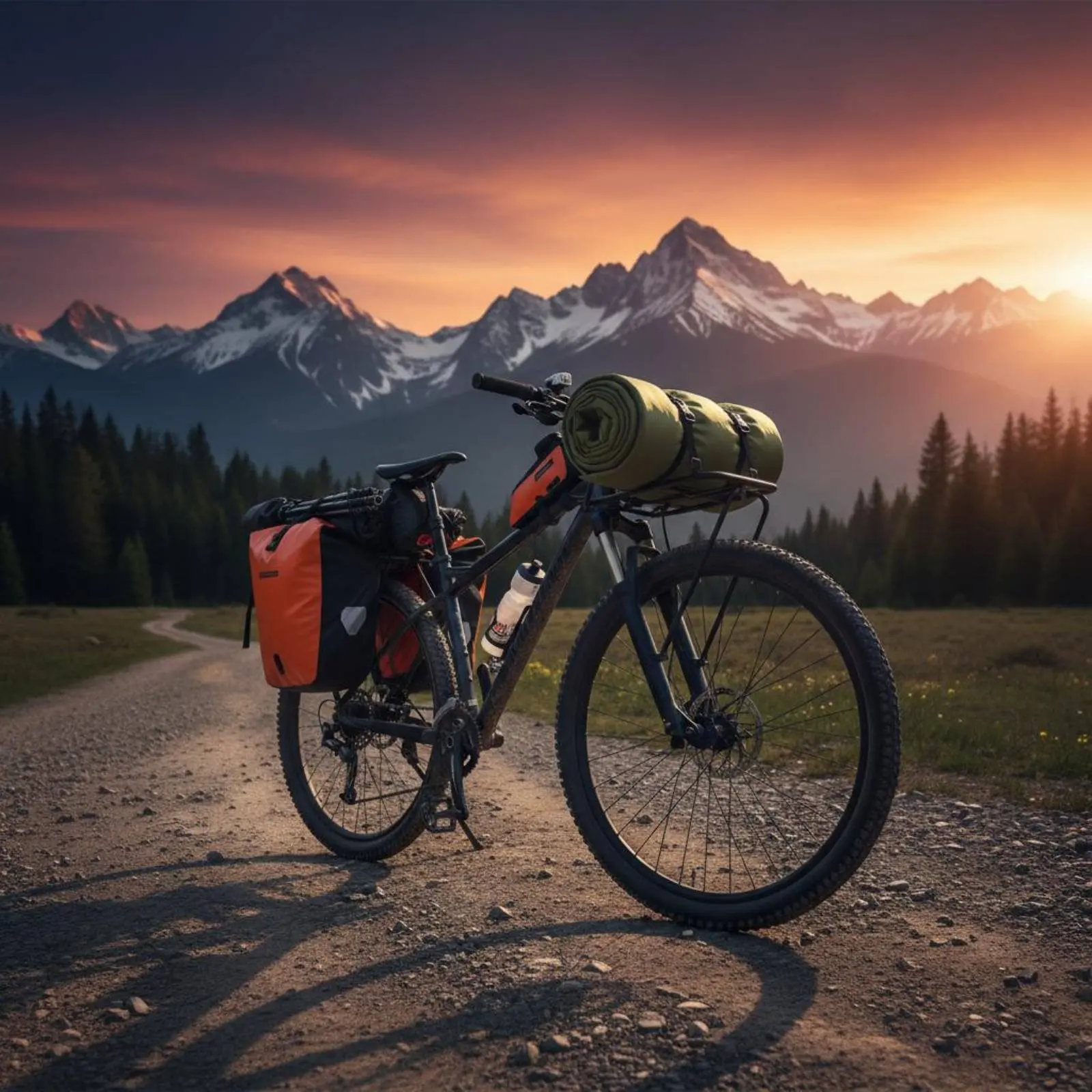 

Touring Bike Front Carrier Steel Construction Bike Front Front Mount Rack Sturdy Duty Headlight Mountable for Commuting