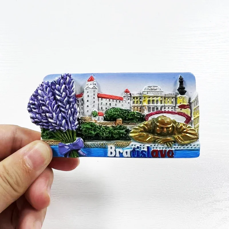 

Slovakia Capital Bratislava Cityscape Magnetic Refrigerator Magnet Travel 3D Decoration