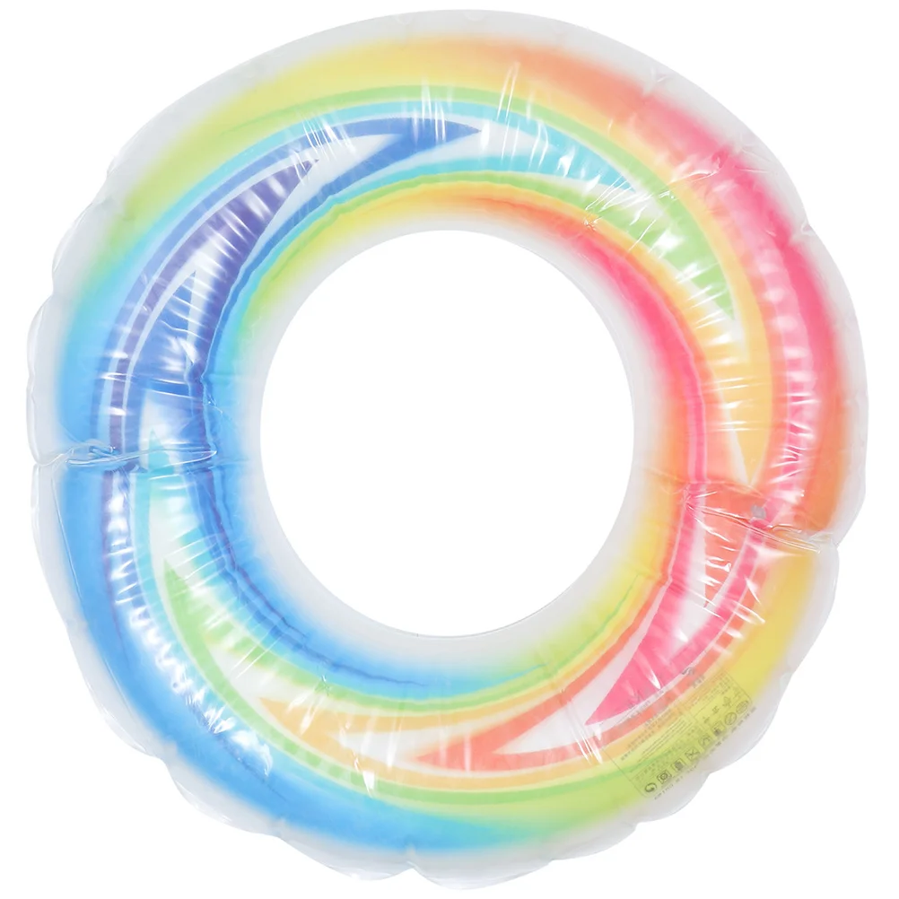 قوس قزح السباحة نفخ الصيف طوافة بلاستيكية للسباحة لحمام السباحة الشاطئ في الهواء الطلق متعة رشاقته السلامة تعويم الدائري الاطفال الكبار المحمولة البلاستيكية #3