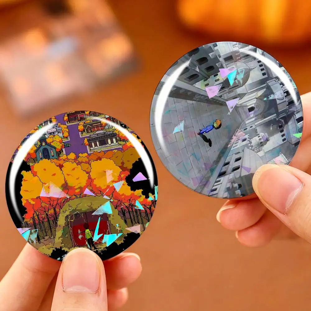 U-Undertale F-Frisk and Yellow Flowey Badges Creative Tinplate Round Button PinsBrooch Badge Clothes Backpack Custom