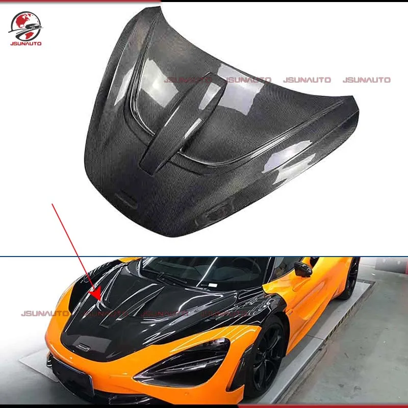 Carbon Fiber Engine Cover For  Mclaren 720S Coupe Spider N Style Front Bonnet Hood Modify Accessories Premium Trims For 720s