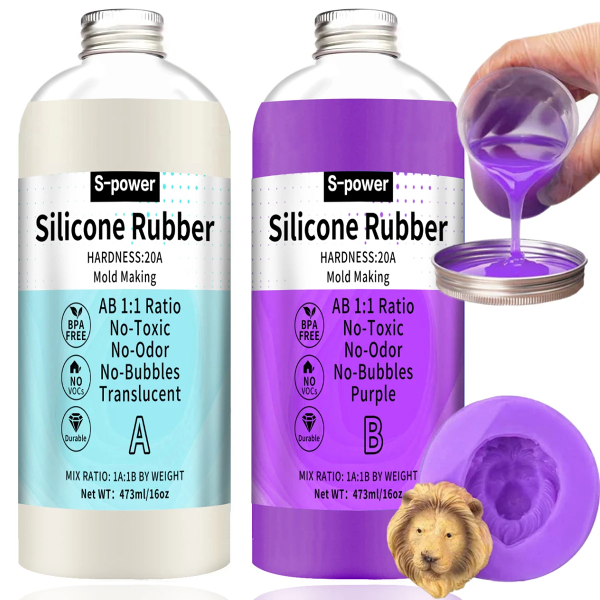 premium-32oz-liquid-silicone-rubber-kit-fast-curing-non-toxic-heat-resistant-for-diy-crafts-resin-casting-soap-making-20a