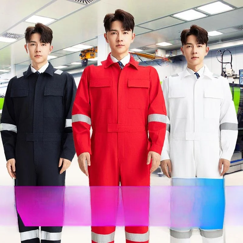 

Pure Cotton Reflective Workwear Anti-Static Large Size Coal Mine Underground Wear Resistant Overalls Labor Protection Suit