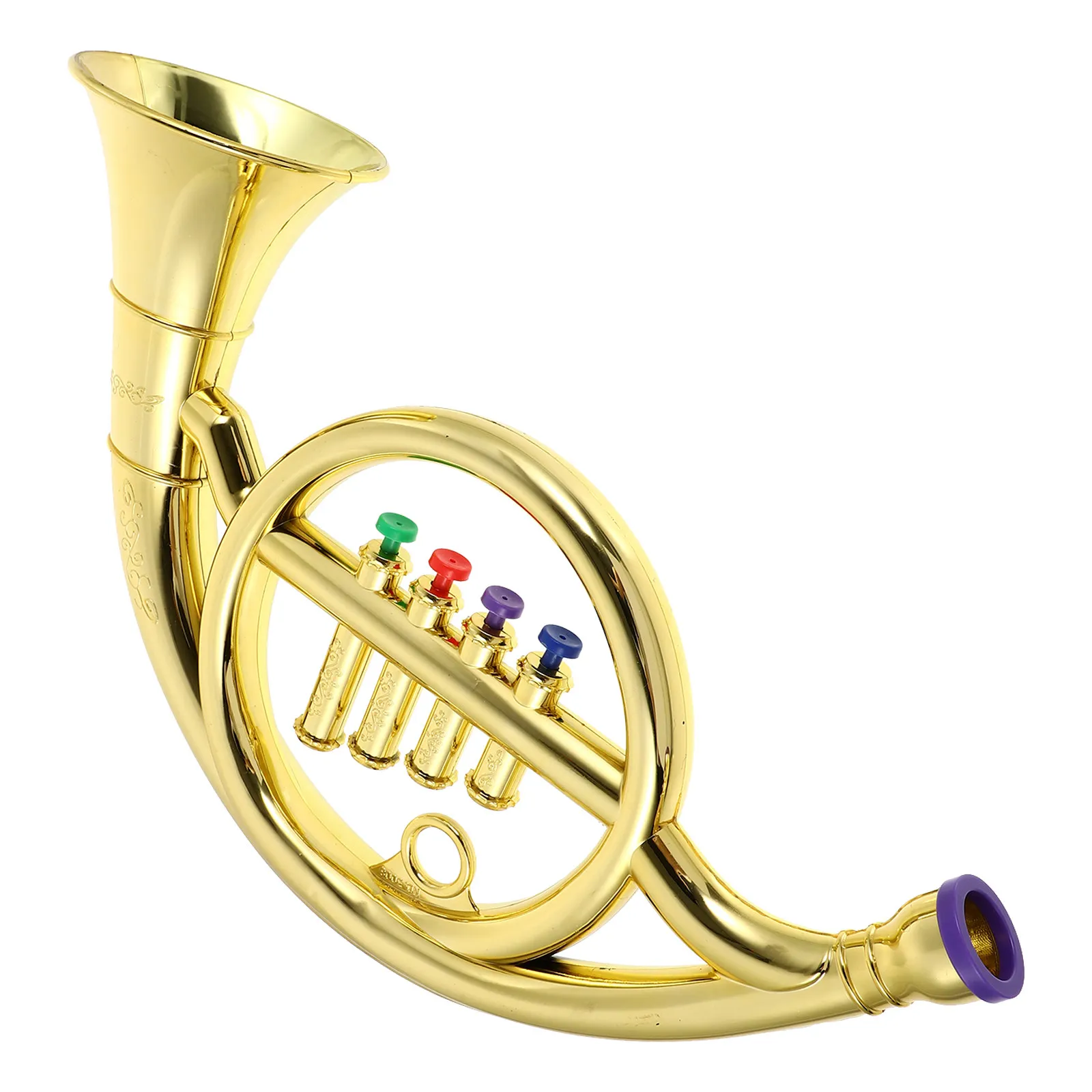 

1Pcs Simulated French Horn Musical Instrument Lifelike Handmade Office Desk Decoration Performance Prop Educational Kids Gift
