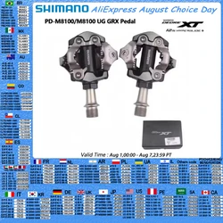 Shimano GRX PD-M8100 UG Self Lock Pedal Deore XT PD-M8100 PD-M8120 Race SPD Pedal Gravel Bike Pedal MTB Bicycle Original Shimano