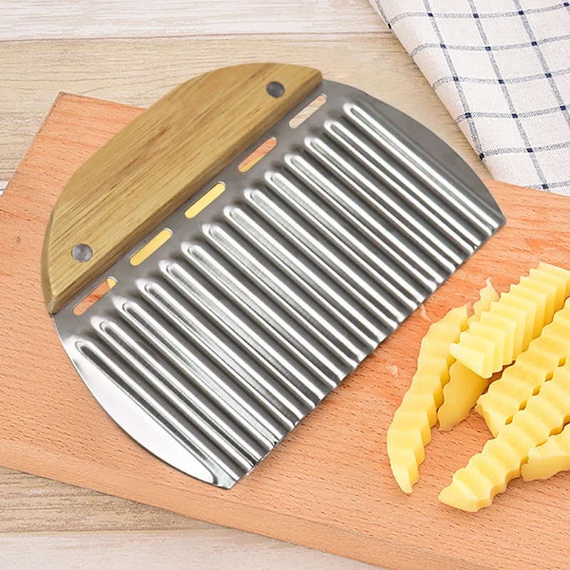 

Fruit Crinkle Wavy Slicer Kitchen Potato Wave Cutter Potato Chip Slicer Household Vegetable Cutter For Chips Potato Slices Knife