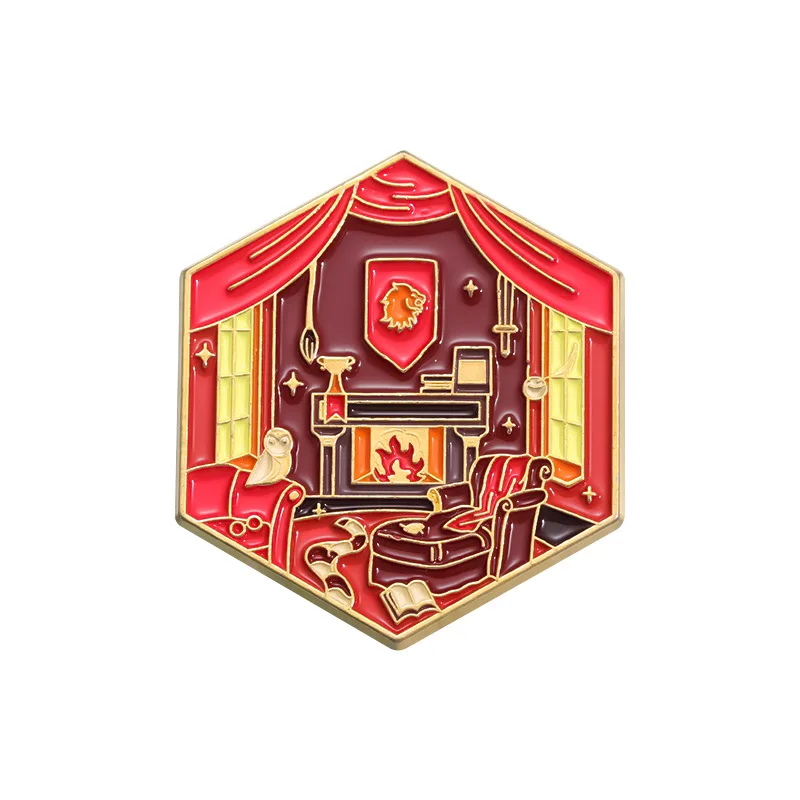 Hogwarts School of Witchcraft and Wizardry Logo Brooch Movie Harry Potter Creative Accessories Metal Badge Women Accessories