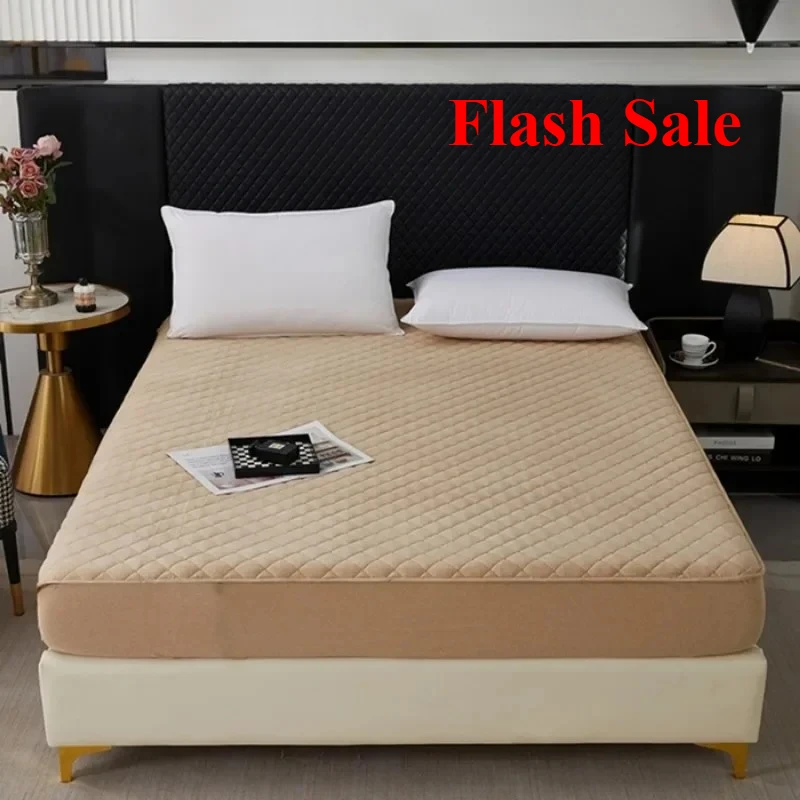 

New pure cotton washed cotton small golden bean embroidered mattress single piece mattress 360 degree all-inclusive