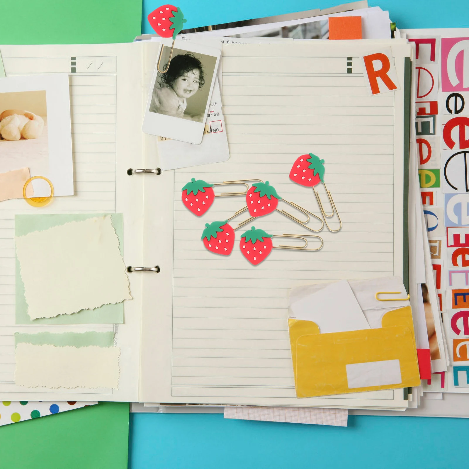 8pcs Metal Avocado Bookmarks Lightweight Paper Clips Binding Pins For Office School Notepad Scrapbooks Calendar Markers