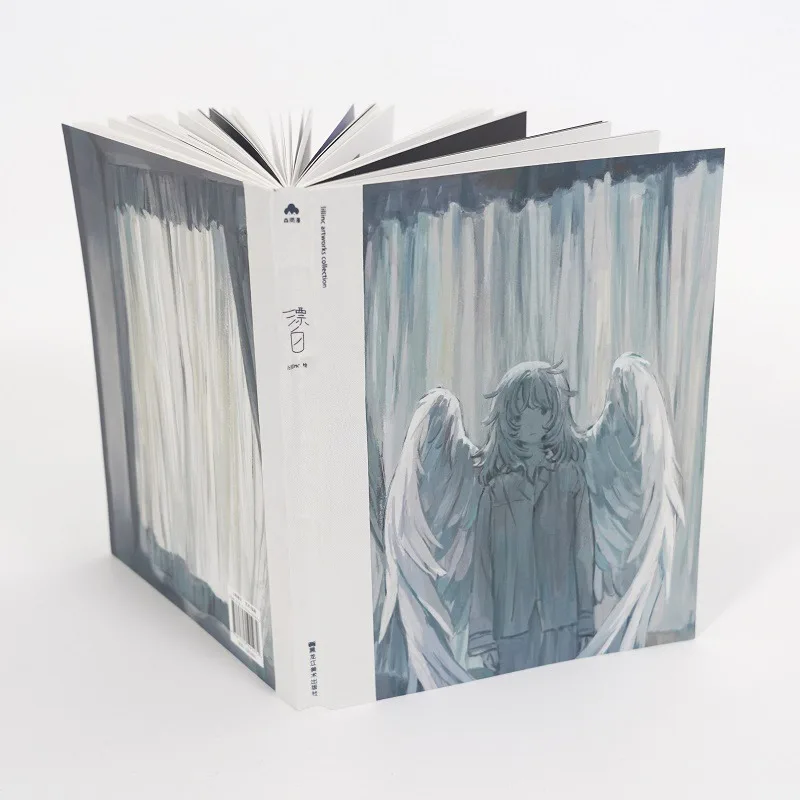 تبييض Lillinc الشخصية التوضيح الفني محفظة حساسة هادئة جو ناعم نقي حالم