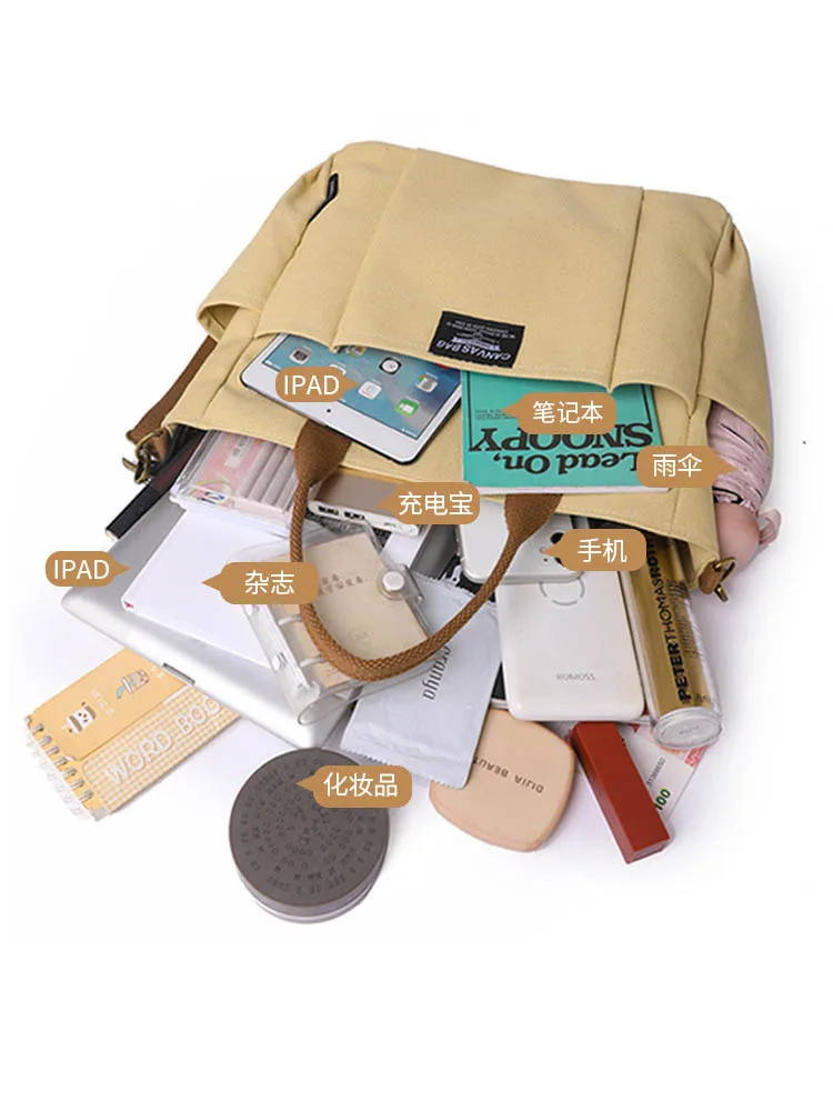 الحد الأدنى الحضرية طالبة سعة كبيرة التنقل قماش أفقي كتف واحد قطري الصليب حقيبة محمولة