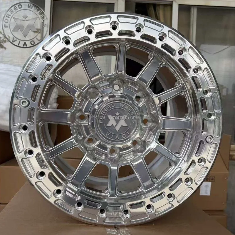 【2026】Viaol 6061-T6 Forged Aluminum Offroad Wheels 18x9 Simulated Beadlock Customizable Color Logo Pickup Truck 6*139.7 6*135 5*