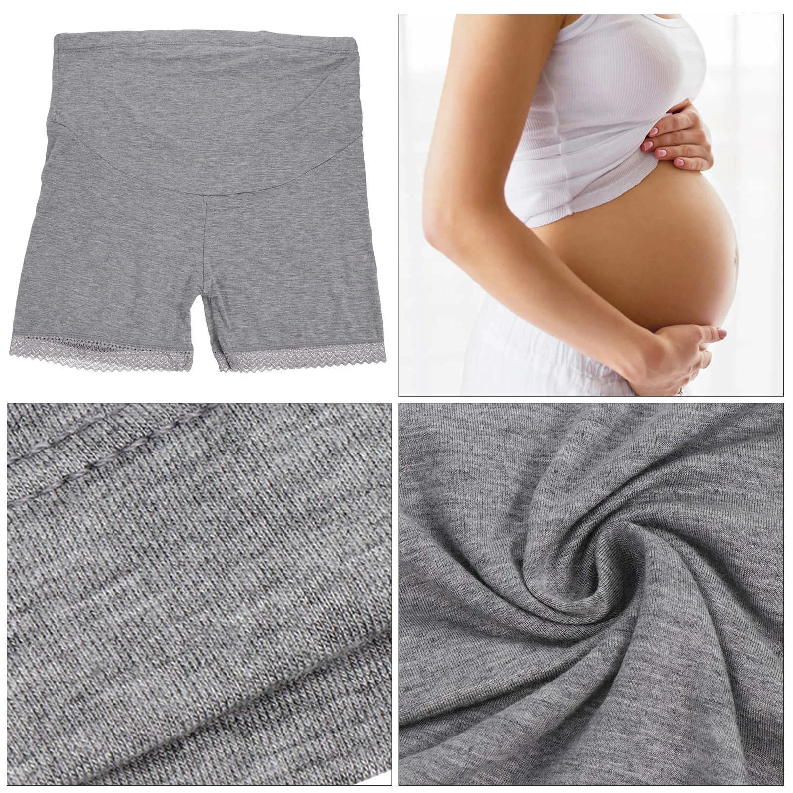 

2 Pcs Maternity Underwear Belly Support High Waist Safety Pants Postpartum Cotton Pregnancy Grey Knickers Pregnant Woman