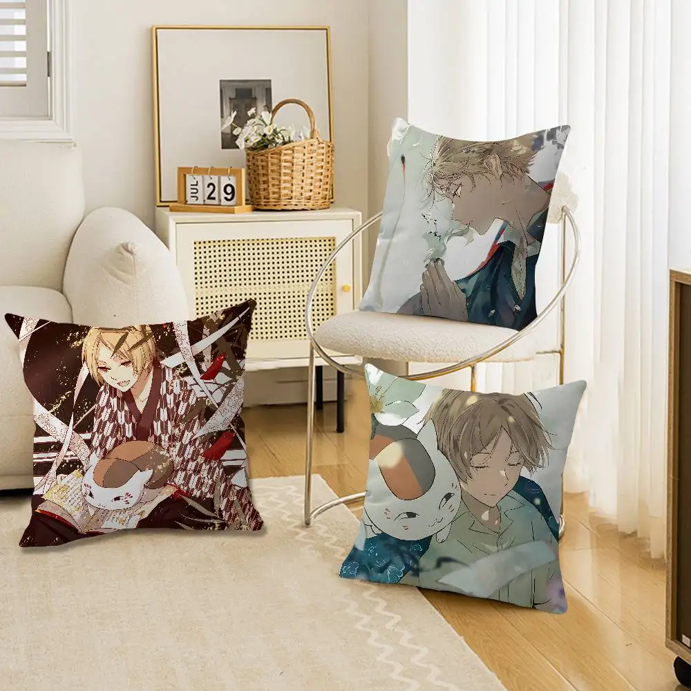 Natsume Yuujinchou Cartoon Maple Design Cushion Cover Happy Autumn Harvest decor Holiday Decorati Pillow Cover