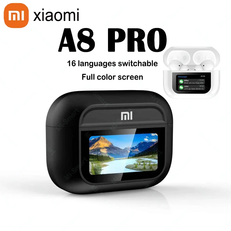 Xiaomi Noise Cancelling Headphones A8 Pro TWS Wireless Bluetooth Headphones Sports Earbuds Touch Screen Control Gaming Headset