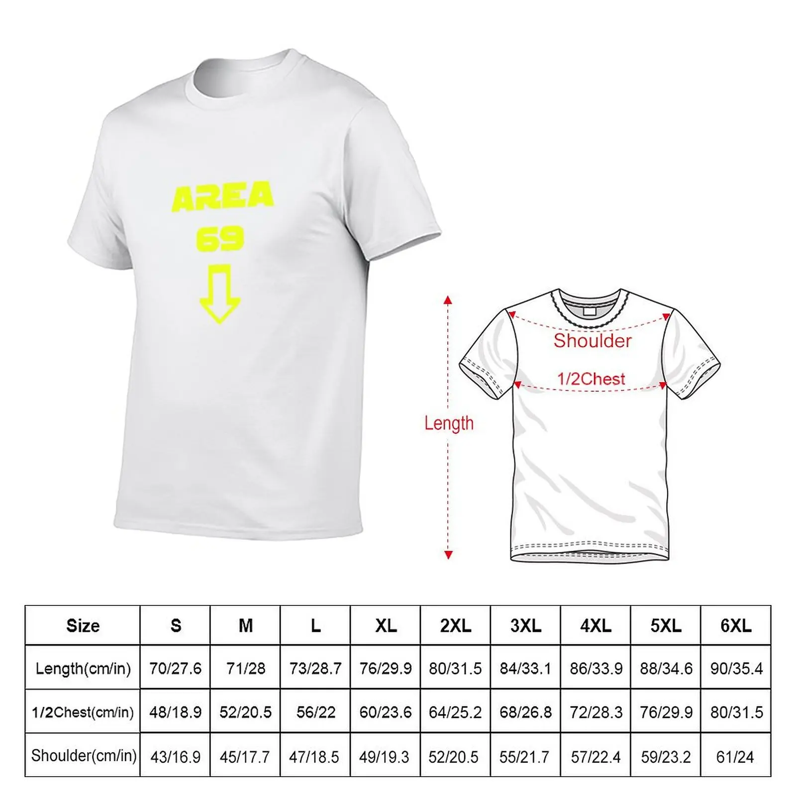 Area 69 T-Shirt Plus Size Simple Casual Top