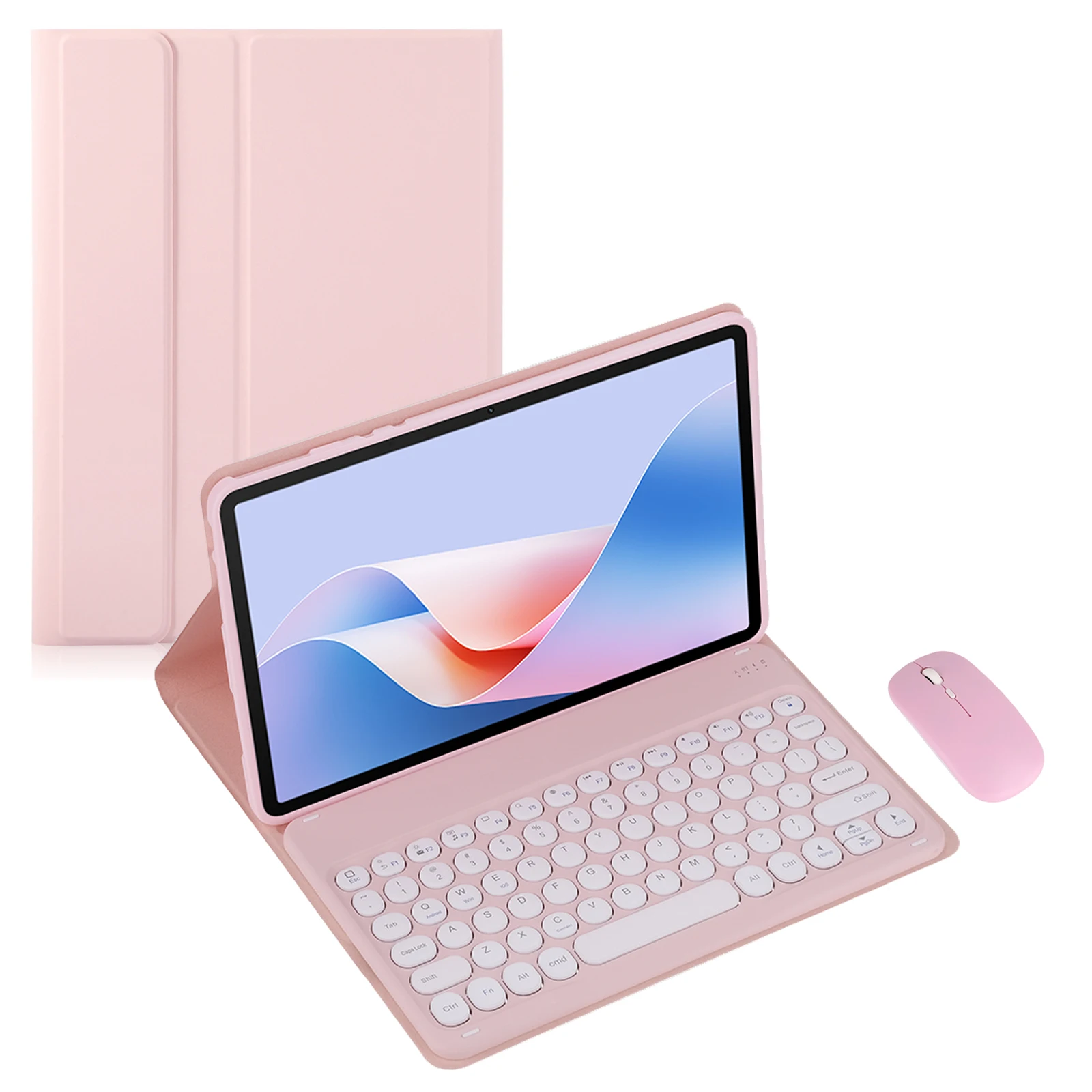 

Съемный Bluetooth-круглый чехол для клавиатуры и мыши для OPPO Pad 4 Pro 2025 13,2-дюймовый защитный чехол для планшета, многоязычный