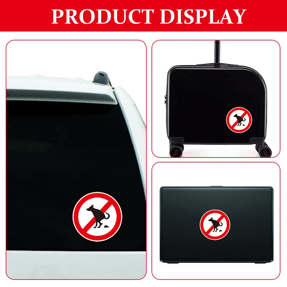8pcs No Pooping Stickers For Yard Dog Poop Warning Signs Outdoor Lawn Garden Traffic Safety Sign Dog No Pooping Sticker Funny