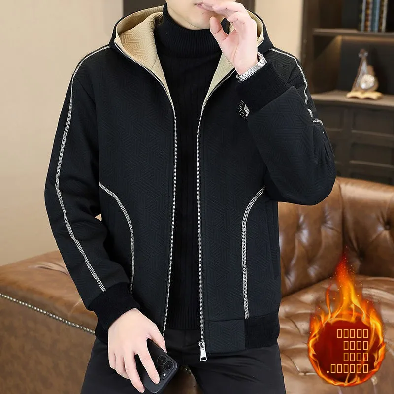 

Мужское зимнее шерстяное пальто с капюшоном на подкладке Fce Warm Jaet Cleanfit Sle Inner Wear Тонкий материал PU 202, зимнее кол...