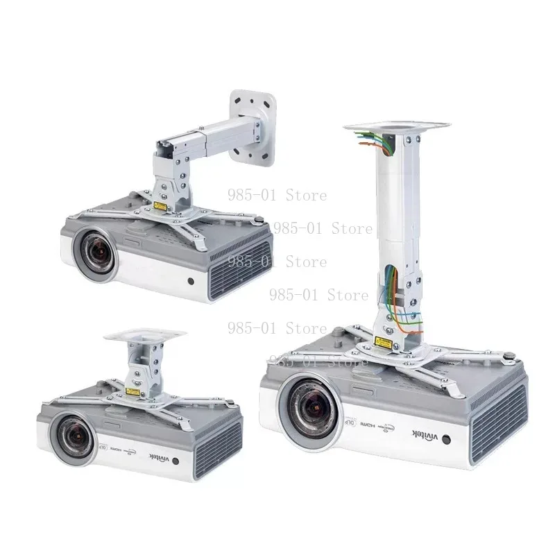 Height Adjustable Universal Projector Ceiling Mount, Extendable Bracket for Flat/Sloped Ceiling