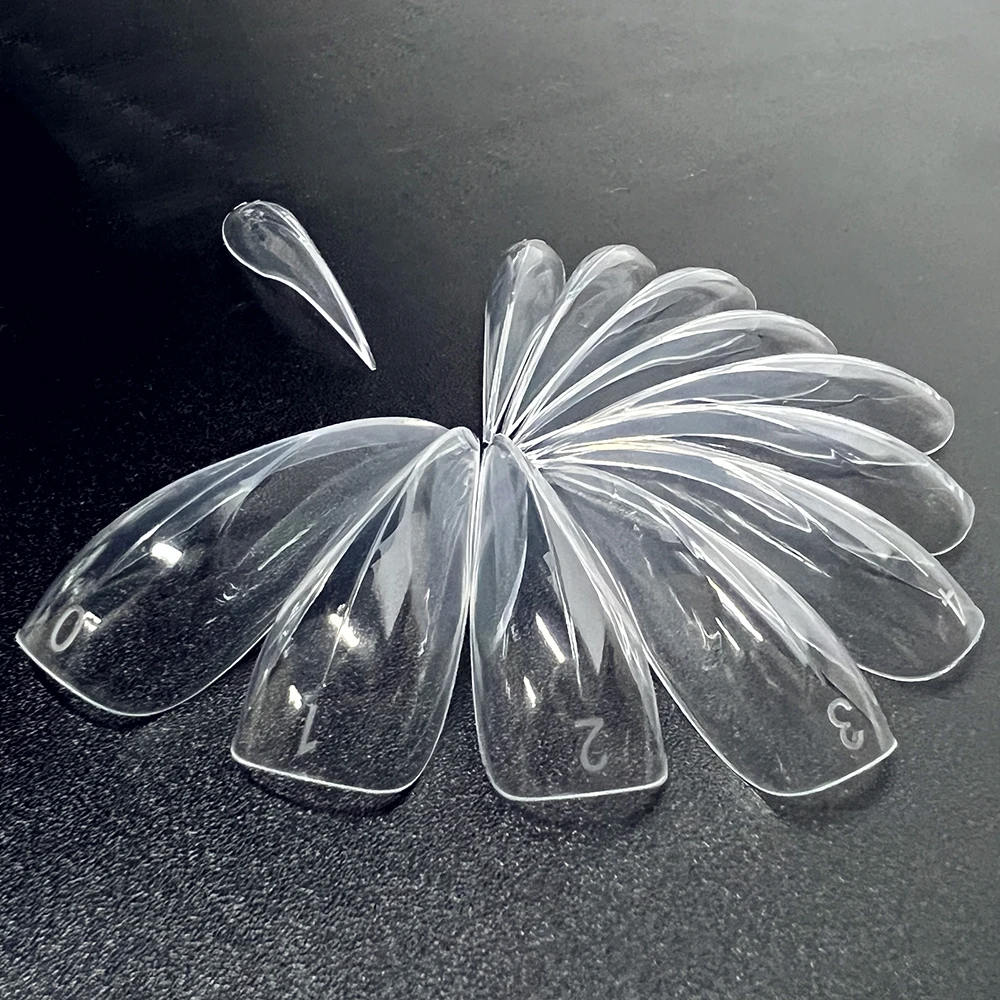 120pcs Curved Stiletto Nail Dual Forms for Poly Nail Gel 3D Eagle Claw Hawk Curve Sculptural Nails Reusable Full Cover Molds